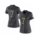 Women's Nike New England Patriots #7 Jacoby Brissett Limited Black 2016 Salute to Service NFL Jersey