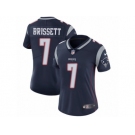 Women's Nike New England Patriots #7 Jacoby Brissett Vapor Untouchable Limited Navy Blue Team Color NFL Jersey