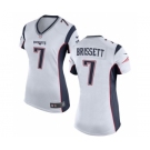 Women's Nike New England Patriots #7 Jacoby Brissett White NFL Jersey