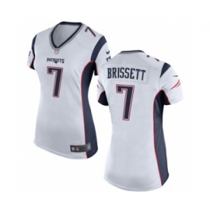 Women's Nike New England Patriots #7 Jacoby Brissett White NFL Jersey