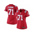 Women's Nike New England Patriots #71 Cameron Fleming Limited Red Alternate NFL Jersey