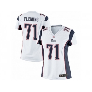 Women's Nike New England Patriots #71 Cameron Fleming Limited White NFL Jersey