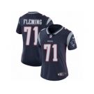 Women's Nike New England Patriots #71 Cameron Fleming Vapor Untouchable Limited Navy Blue Team Color NFL Jersey