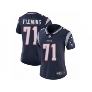 Women's Nike New England Patriots #71 Cameron Fleming Vapor Untouchable Limited Navy Blue Team Color NFL Jersey