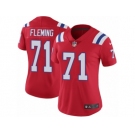 Women's Nike New England Patriots #71 Cameron Fleming Vapor Untouchable Limited Red Alternate NFL Jersey