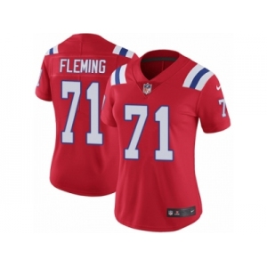 Women's Nike New England Patriots #71 Cameron Fleming Vapor Untouchable Limited Red Alternate NFL Jersey