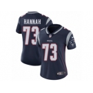 Women's Nike New England Patriots #73 John Hannah Vapor Untouchable Limited Navy Blue Team Color NFL Jersey