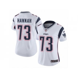 Women's Nike New England Patriots #73 John Hannah Vapor Untouchable Limited White NFL Jersey