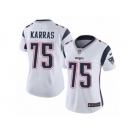 Women's Nike New England Patriots #75 Ted Karras Vapor Untouchable Limited White NFL Jersey