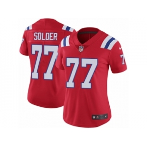 Women's Nike New England Patriots #77 Nate Solder Vapor Untouchable Limited Red Alternate NFL Jersey