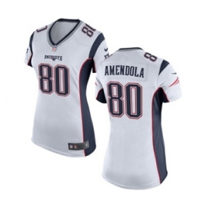 Women's Nike New England Patriots #80 Danny Amendola White NFL Jersey