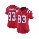 Women's Nike New England Patriots #83 Lavelle Hawkins Vapor Untouchable Limited Red Alternate NFL Jersey