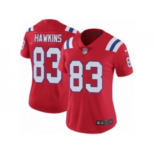 Women's Nike New England Patriots #83 Lavelle Hawkins Vapor Untouchable Limited Red Alternate NFL Jersey