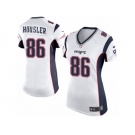 Women's Nike New England Patriots #86 Rob Housler Limited White NFL Jersey