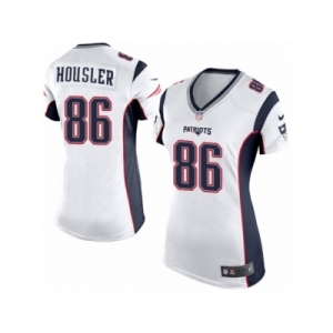 Women's Nike New England Patriots #86 Rob Housler Limited White NFL Jersey