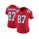 Women's Nike New England Patriots #87 Rob Gronkowski Vapor Untouchable Limited Red Alternate NFL Jersey