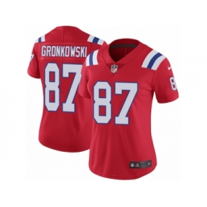 Women's Nike New England Patriots #87 Rob Gronkowski Vapor Untouchable Limited Red Alternate NFL Jersey