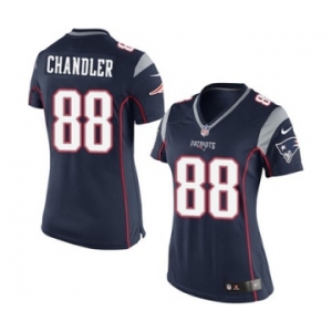 Women's Nike New England Patriots #88 Scott Chandler Navy Blue Team Color NFL Jersey