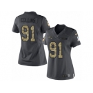 Women's Nike New England Patriots #91 Jamie Collins Limited Black 2016 Salute to Service NFL Jersey