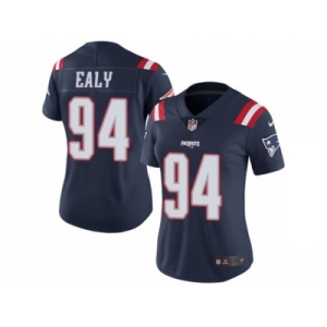 Women's Nike New England Patriots #94 Kony Ealy Limited Navy Blue Rush NFL Jersey