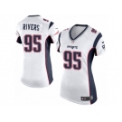 Women's Nike New England Patriots #95 Derek Rivers Limited White NFL Jersey