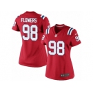 Women's Nike New England Patriots #98 Trey Flowers Limited Red Alternate NFL Jersey