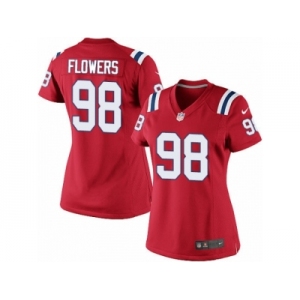 Women's Nike New England Patriots #98 Trey Flowers Limited Red Alternate NFL Jersey