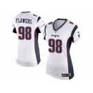 Women's Nike New England Patriots #98 Trey Flowers Limited White NFL Jersey