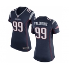 Women's Nike New England Patriots #99 Vincent Valentine Navy Blue Team Color NFL Jersey