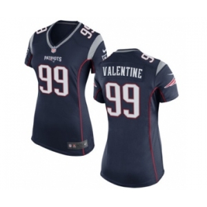 Women's Nike New England Patriots #99 Vincent Valentine Navy Blue Team Color NFL Jersey