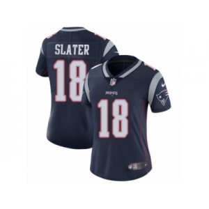 Women's Nike Patriots #18 Matt Slater Navy Blue Team Color Stitched NFL Vapor Untouchable Limited Jersey