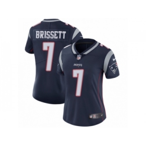 Women's Nike Patriots #7 Jacoby Brissett Navy Blue Team Color Stitched NFL Vapor Untouchable Limited Jersey