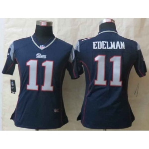 nike women nfl jerseys new england patriots #11 edelman blue[nike]