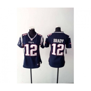 nike women nfl jerseys new england patriots #12 brady blue[2015 new nike]