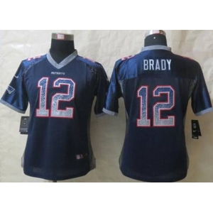 nike women nfl jerseys new england patriots #12 brady blue[Elite drift fashion]