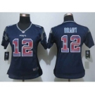 nike women nfl jerseys new england patriots #12 brady blue[Strobe Limited]