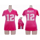 nike women nfl jerseys new england patriots #12 brady pink[draft him ii top]