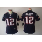 nike women nfl jerseys new england patriots #12 tom brady blue[nike limited]