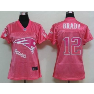 nike women nfl jerseys new england patriots #12 tom brady pink[2012 fem fan]