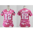 nike women nfl jerseys new england patriots #12 tom brady pink[fashion camo]