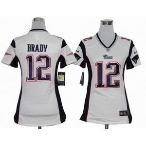 nike women nfl jerseys new england patriots #12 tom brady white[nike]