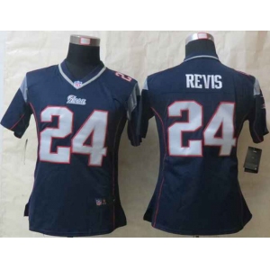 nike women nfl jerseys new england patriots #24 revis blue[nike]