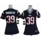 nike women nfl jerseys new england patriots #39 woodhead blue[nike]