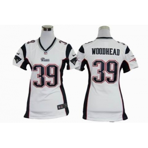 nike women nfl jerseys new england patriots #39 woodhead white[nike]