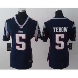 nike women nfl jerseys new england patriots #5 tebow dk.blue[nike]