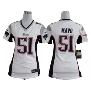 nike women nfl jerseys new england patriots #51 jerod mayo white[nike]