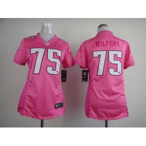 nike women nfl jerseys new england patriots #75 vince wilfork pink[2012 nike love]