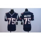 nike women nfl jerseys new england patriots #75 wilfork blue[nike]