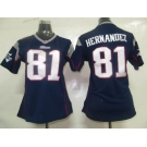 nike women nfl jerseys new england patriots #81 hernandez blue[nike]