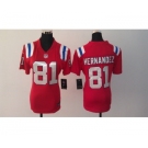 nike women nfl jerseys new england patriots #81 hernandez red[nike]